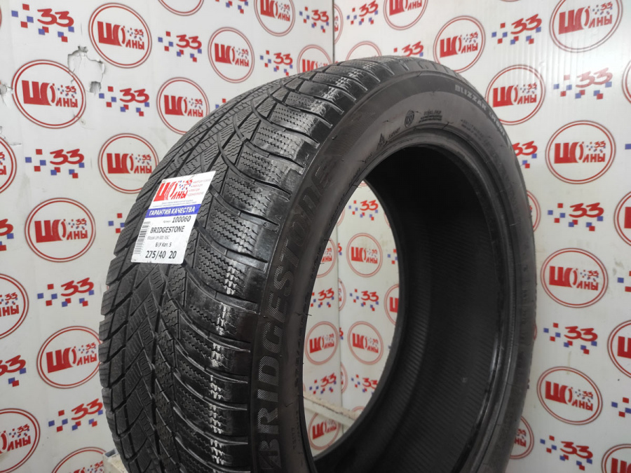 Шина Б/У 275/40 R20 Зима BRIDGESTONE Blizzak LM-001 RSC Кат. 5
