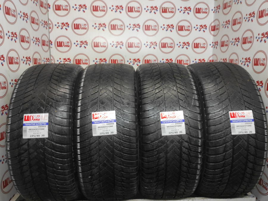 Шина Б/У 275/40 R20 Зима BRIDGESTONE Blizzak LM-001 RSC Кат. 5