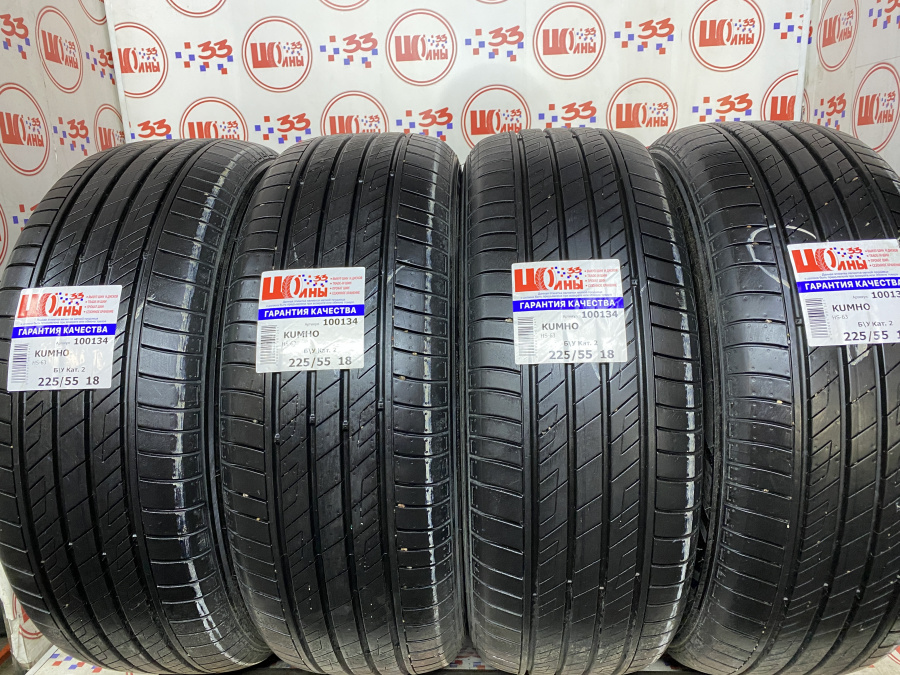 Шина Б/У 225/55 R18 Лето KUMHO HS-63 Кат. 2