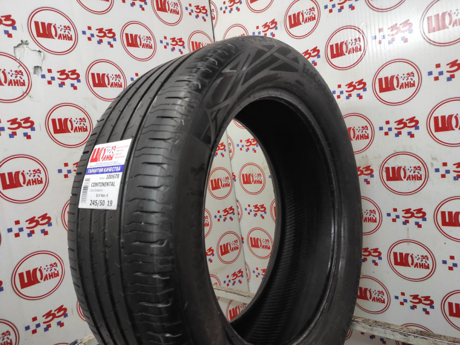Шина Б/У 245/50 R19 Лето CONTINENTAL C.Eco Contact-6 Кат. 4