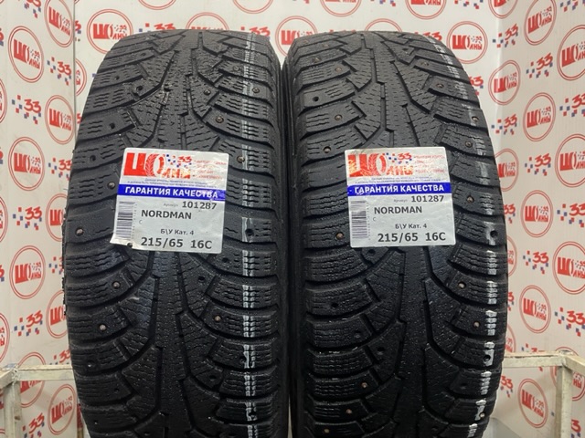 Шина Б/У 215/65 R16C Зима Шипы  NORDMAN C Кат. 4