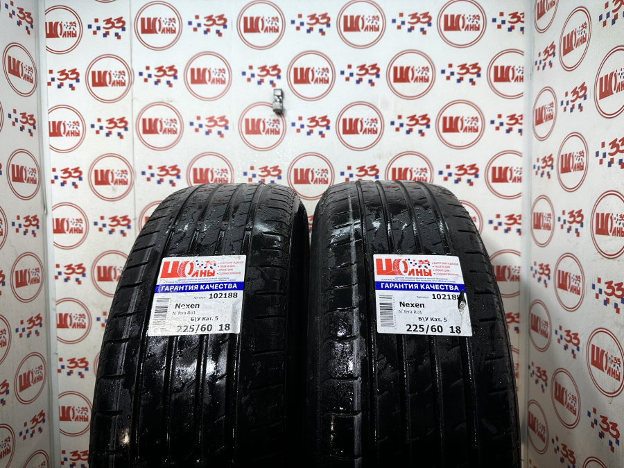 Шина Комплект Б/У 225/60 R18 Лето Nexen N`fera RU1 износ около 45%