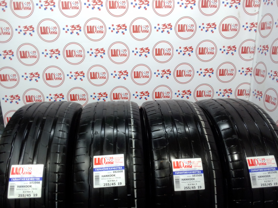 Шина Б/У 255/45 R19 Лето HANKOOK Ventus S1 Evo-3 K-127B RSC Кат. 5