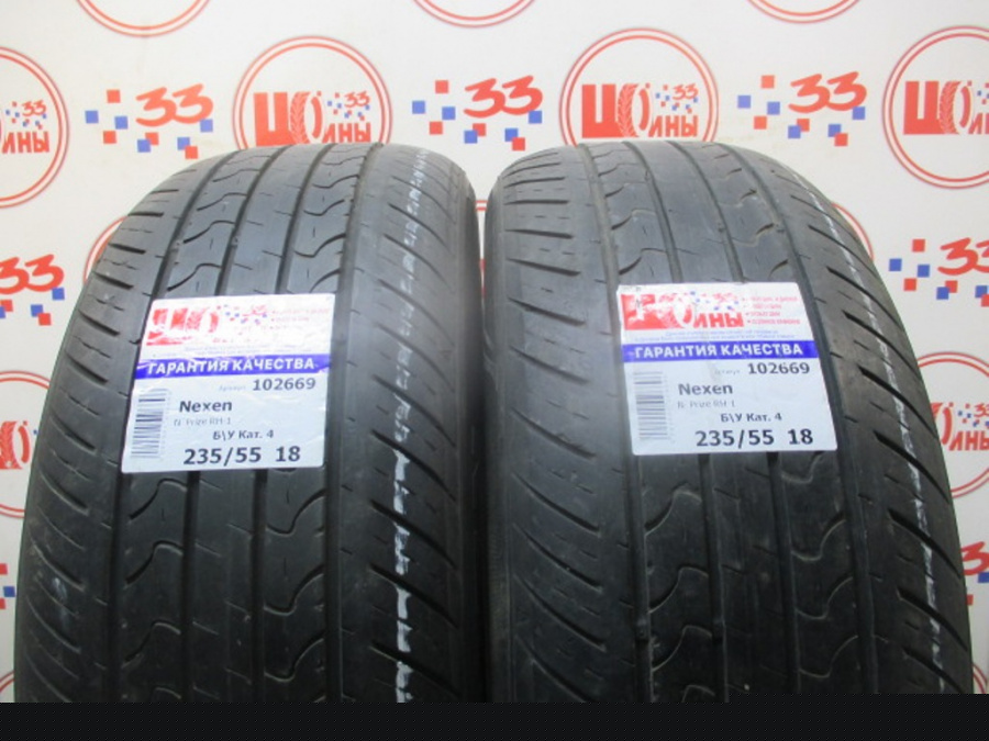 Шина Б/У 235/55 R18 Лето Nexen N`Prize RH-1 Кат. 4