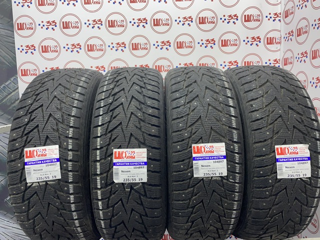 Шина Б/У 235/55 R19 Зима Шипы  Nexen WinGuard WinSpike WS62/WS62 SUV Кат. 2