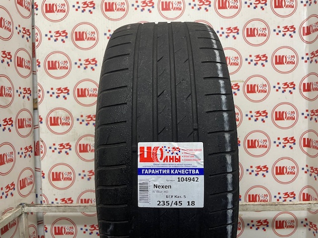 Шина Б/У 235/45 R18 Лето Nexen N`Blue HD Кат. 5