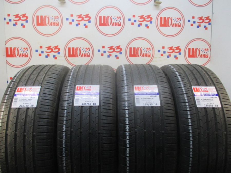 Шина Б/У 235/55 R18 Лето Continental ContiEcoContact 6 Кат. 4