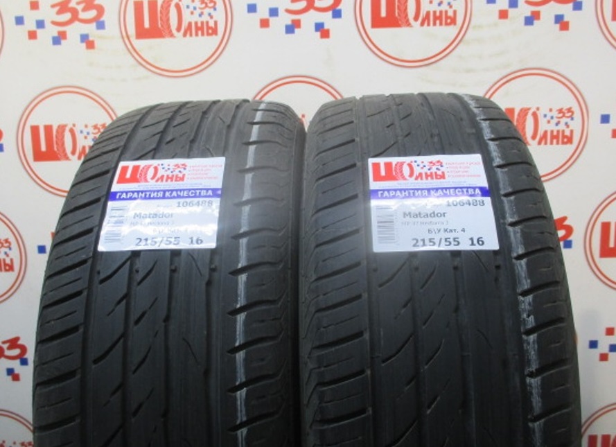Шина Б/У 215/55 R16 Лето Matador MP 47 Hectorra 3 Кат. 4