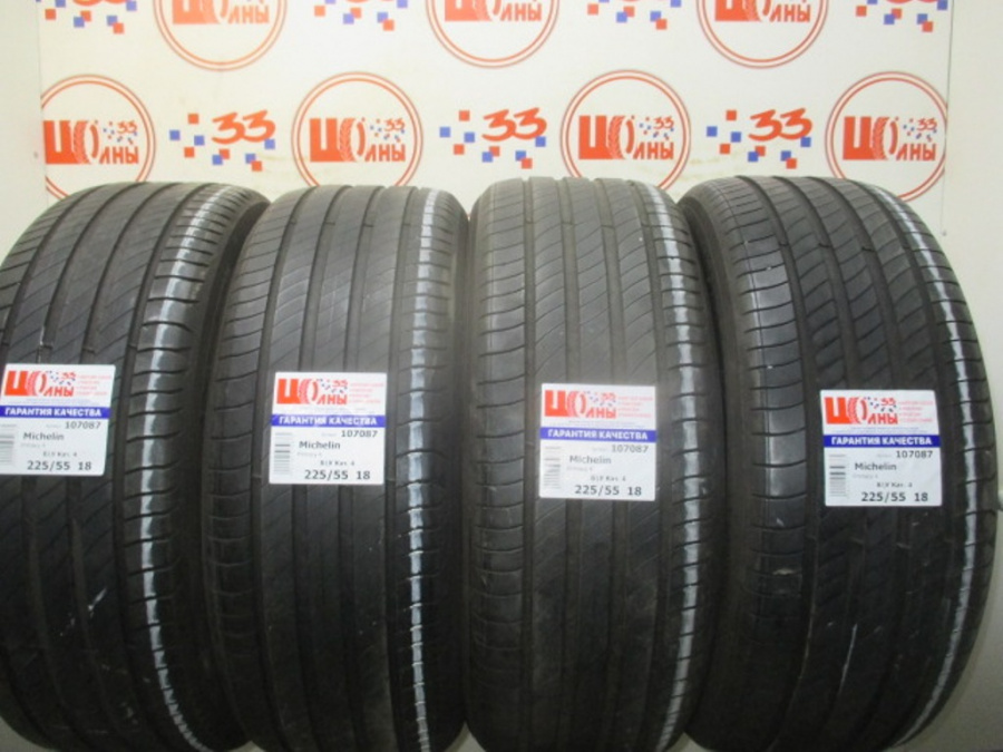 Шина Б/У 225/55 R18 Лето Michelin Primacy 4 Кат. 4