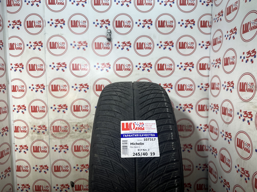 Шина Б/У 245/40 R19 Зима Michelin Pilot Alpin 5 Кат. 2