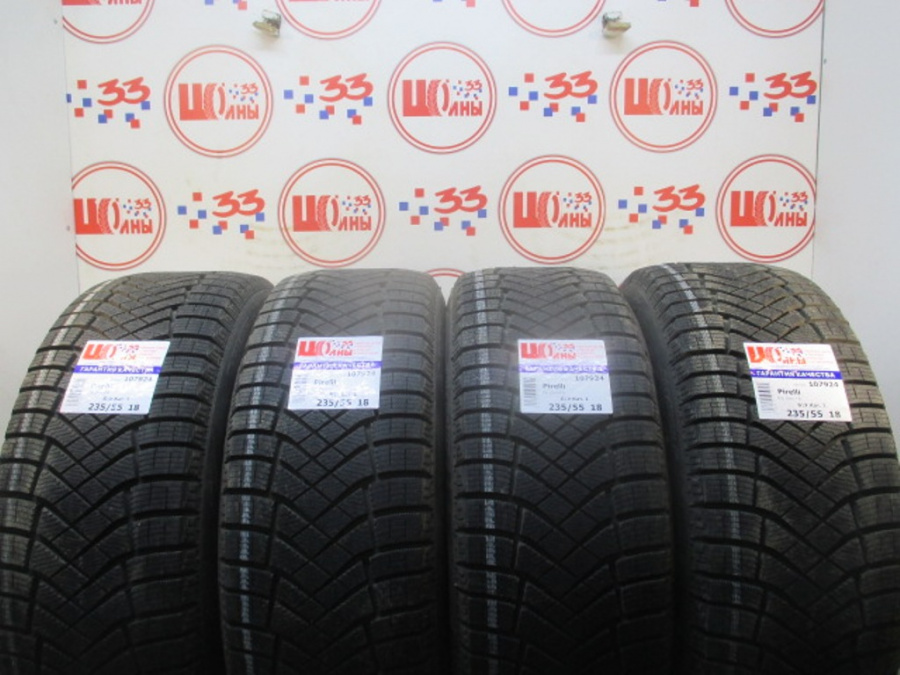 Шина Б/У 235/55 R18 Зима Pirelli Ice Zero FR Кат. 1
