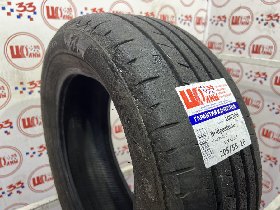 Шина Б/У 205/55 R16 Лето Bridgestone Playz PX-RV II Кат. 3