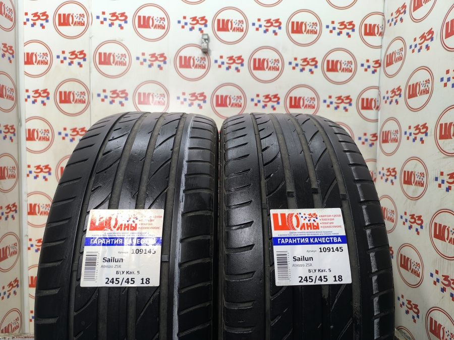 Шина Б/У 245/45 R18 Лето Sailun Atrezzo ZSR Кат. 5