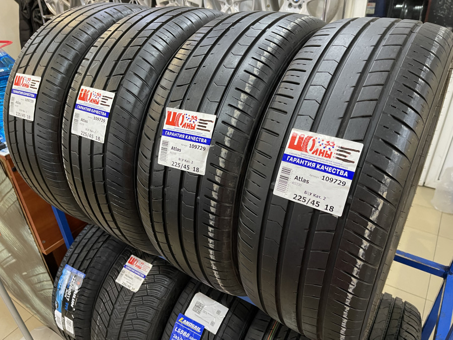 Шина Б/У 225/45 R18 Лето Atlas AS330 Кат. 2