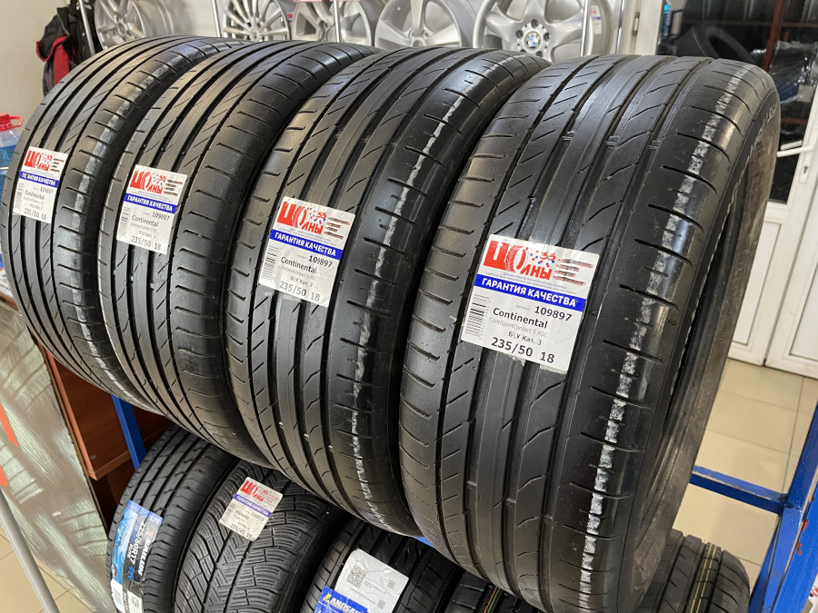 Шина Б/У 235/50 R18 Лето Continental ContiSportContact 5 RSC Кат. 3