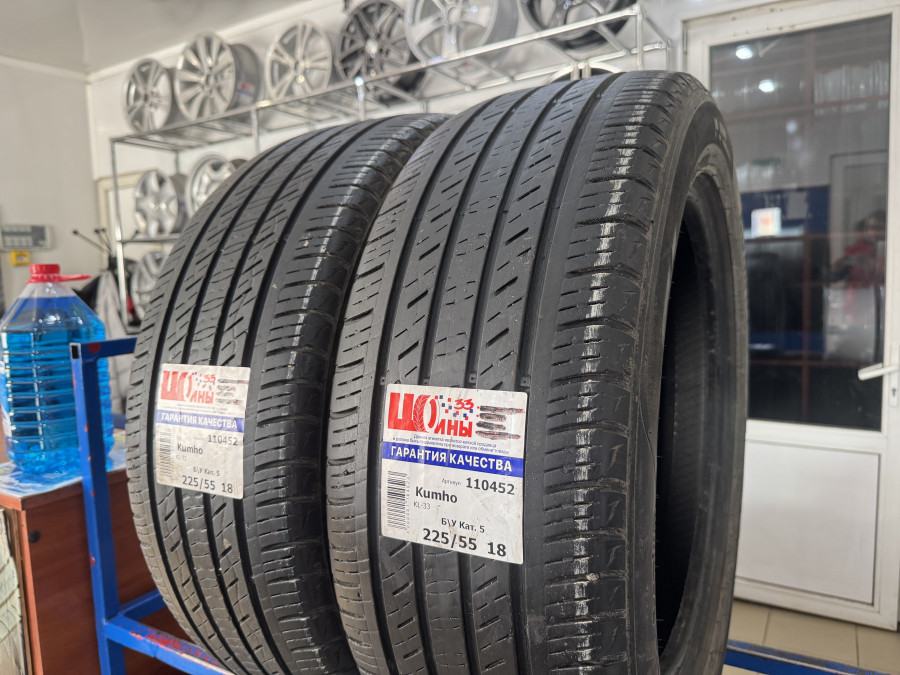 Шина Б/У 225/55 R18 Лето Kumho KL-33 Кат. 5