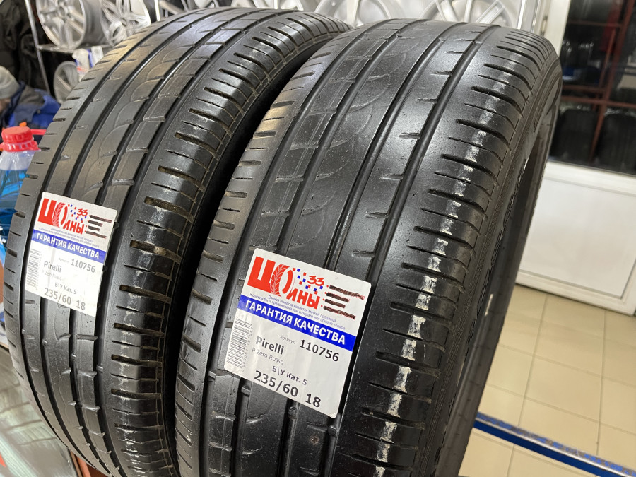 Шина Б/У 235/60 R18 Лето Pirelli P Zero Rosso Кат. 5