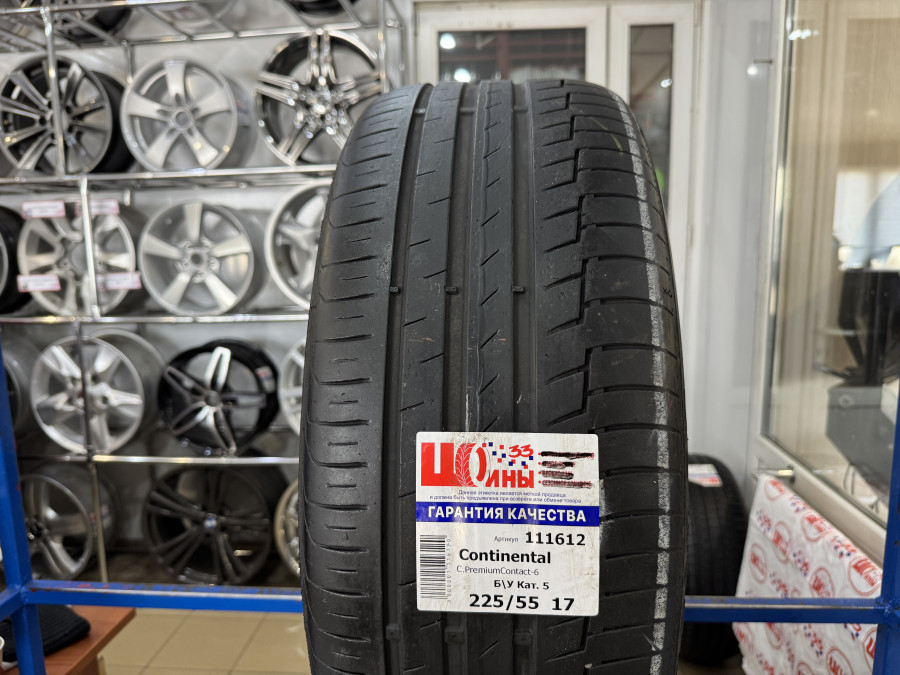 Шина Б/У 225/55 R17 Лето Continental C.PremiumContact-6 Кат. 5