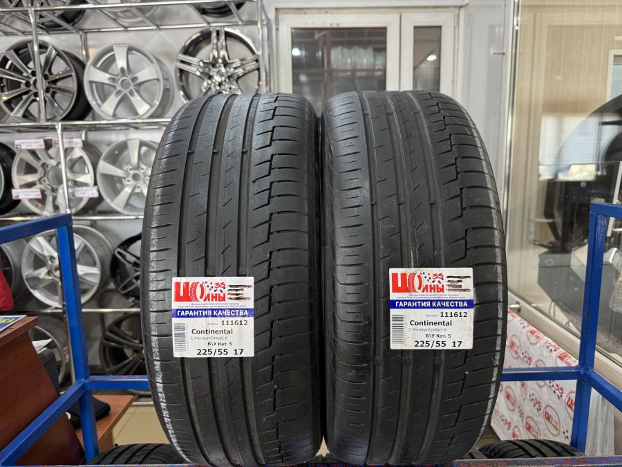 Шина Б/У 225/55 R17 Лето Continental C.PremiumContact-6 Кат. 5