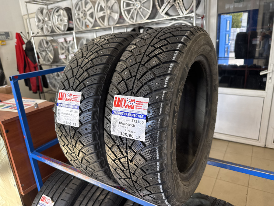 Шина Б/У 185/60 R15 Зима Шипы  Bfgoodrich G-Force Stud Кат. 4