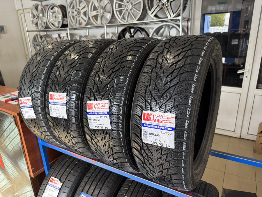 Шина Б/У 195/55 R16 Зима NOKIAN HKPL R3 Кат. 4