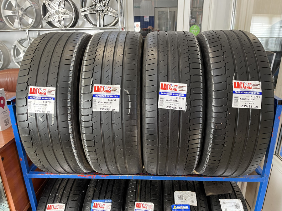 Шина Б/У 235/55 R19 Лето Continental ContiPremiumContact 6 Кат. 5