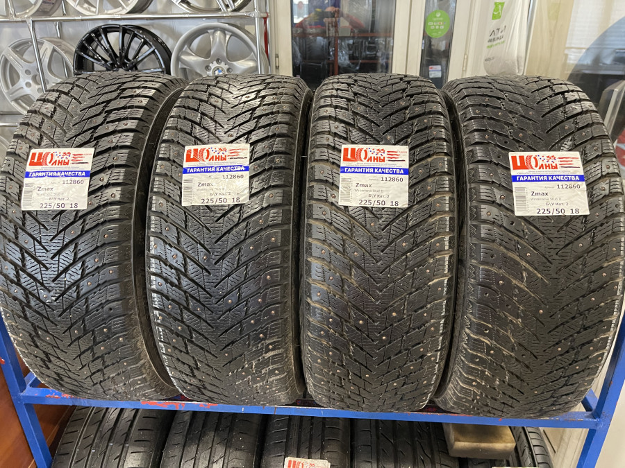 Шина Б/У 225/50 R18 Зима Шипы  Zmax Winternova Stud II Кат. 2