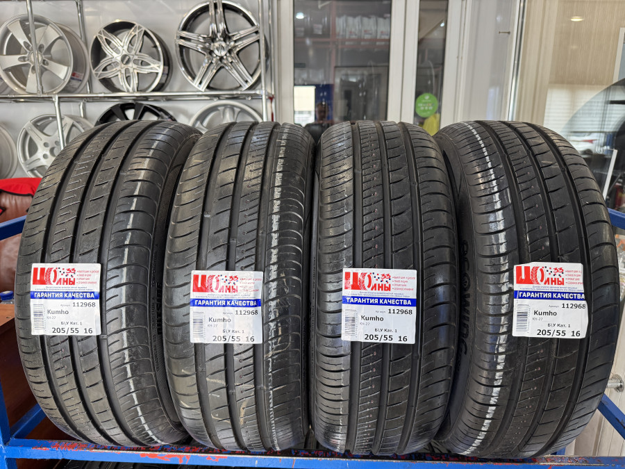 Шина Б/У 205/55 R16 Лето Kumho KH-27 Кат. 1