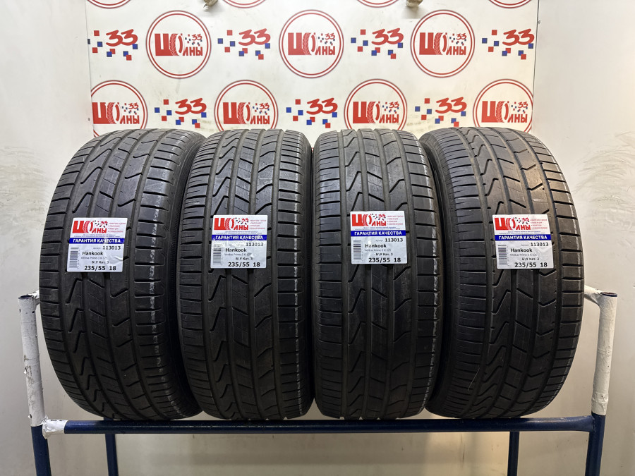 Шина Б/У 235/55 R18 Лето Hankook Ventus Prime-3 K-125 Кат. 3