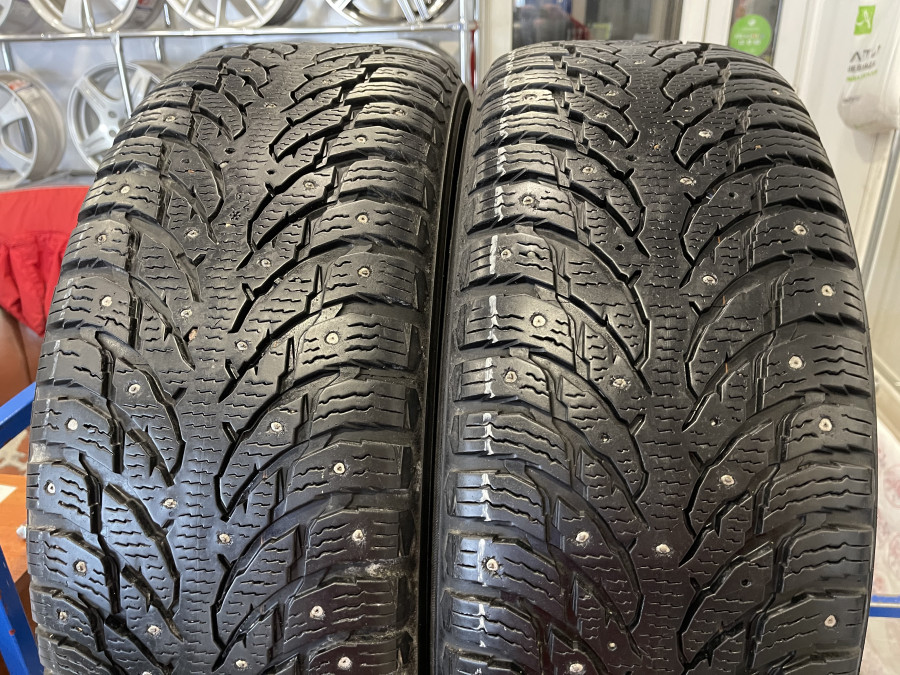 Шина Б/У 255/60 R19 Зима Шипы  NOKIAN HKPL-9/SUV-9 Кат. 3