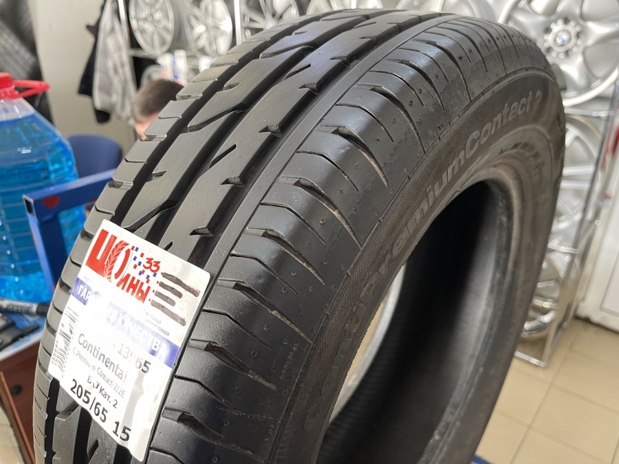 Шина Б/У 205/65 R15 Лето CONTINENTAL C.Premium Contact-2/2E Кат. 2