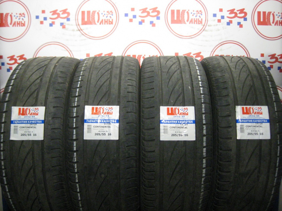 Шина Б/У 205/55 R16 Лето CONTINENTAL Premium Contact Кат. 5