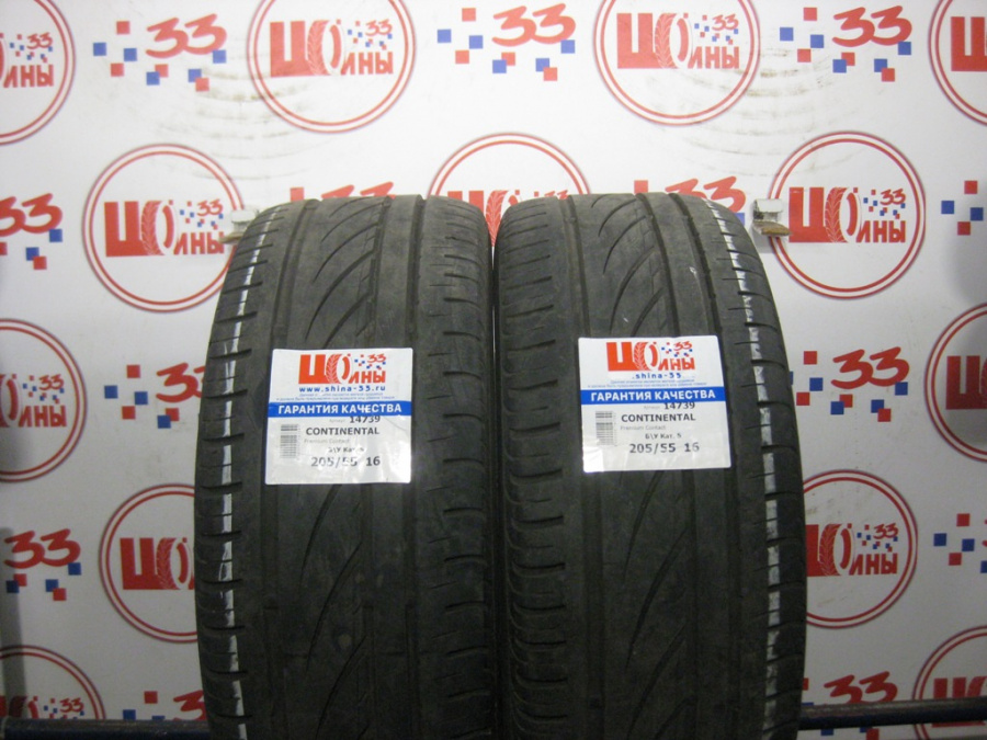 Б/У 205/55 R16 Лето CONTINENTAL Premium Contact Кат. 5