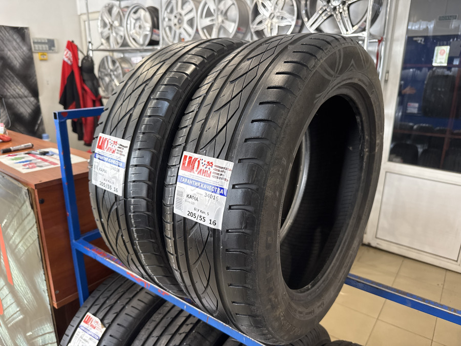 Шина Б/У 205/55 R16 Лето КАМА Euro-129 Кат. 5