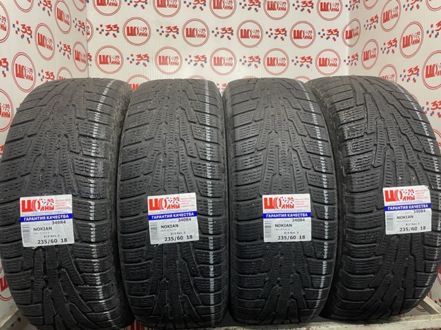 Шина Б/У 235/60 R18 Зима NOKIAN HKPL-R/SUV-R Кат. 5