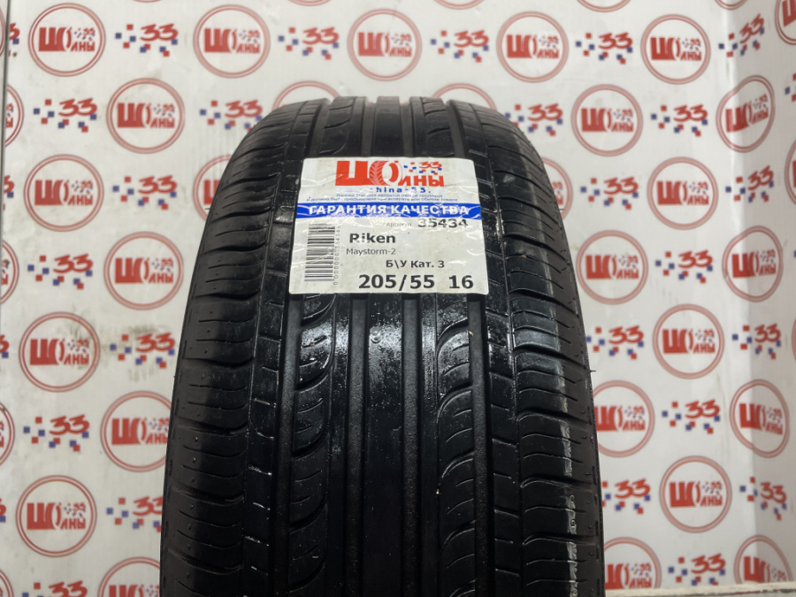 Б/У 205/55 R16 Лето Riken Maystorm-2 Кат. 3