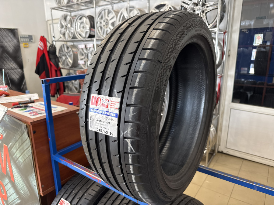 Б/У 245/45 R19 Лето CONTINENTAL C.Sport Contact-3 Кат. 3