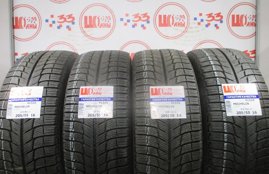 Шина Б/У 205/55 R16 Зима MICHELIN X-ICE-3 Кат. 3