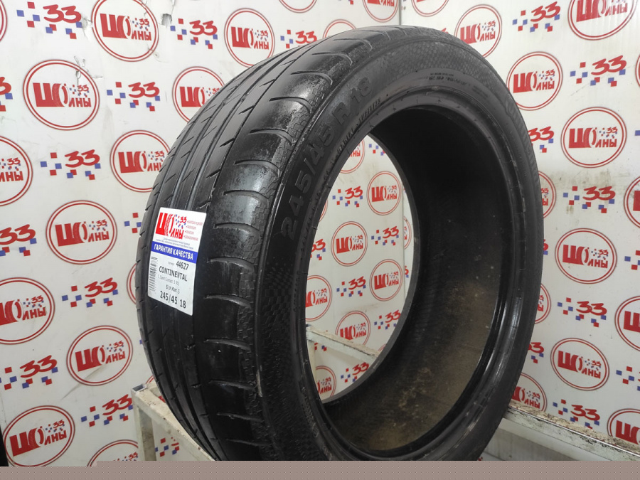 Шина Б/У 245/45 R18 Лето CONTINENTAL C.Sport Contact-3 RSC Кат. 5