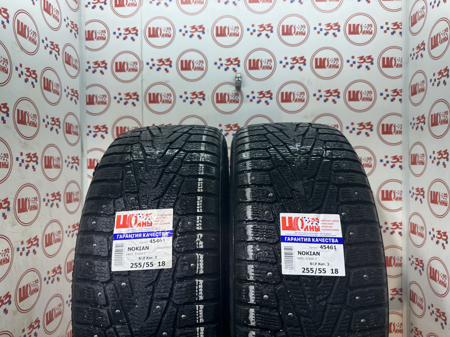 Б/У 255/55 R18 Зима Шипы  NOKIAN HKPL-7/SUV-7 Кат. 3