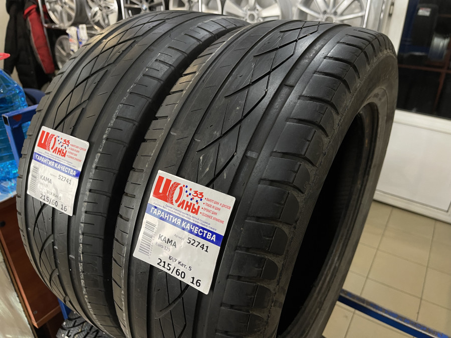 Шина Б/У 215/60 R16 Лето КАМА Euro-129 Кат. 5