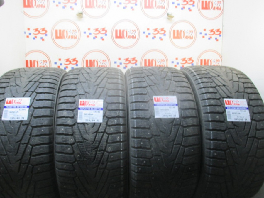 Шина Б/У 295/40 R21 Зима Шипы  NOKIAN HKPL-7/SUV-7 Кат. 2
