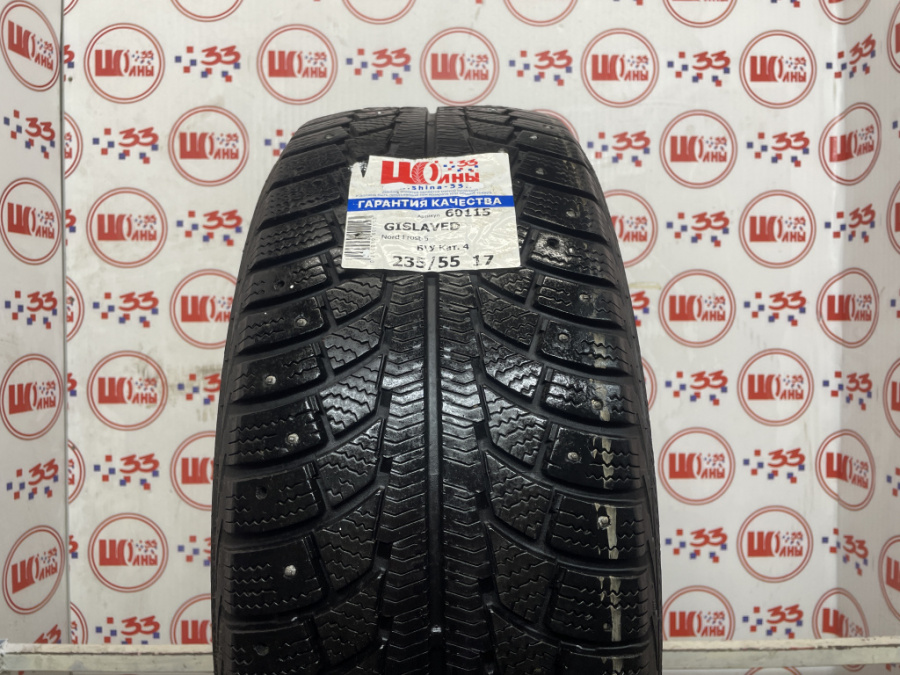 Б/У 235/55 R17 Зима Шипы  GISLAVED Nord Frost-5 Кат. 4