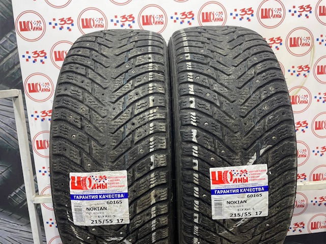 Б/У 215/55 R17 Зима Шипы  NOKIAN HKPL-8/SUV-8 Кат. 5