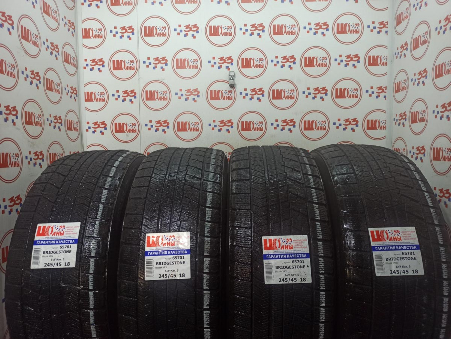 Шина Б/У 245/45 R18 Зима BRIDGESTONE Blizzak VRX Кат. 5