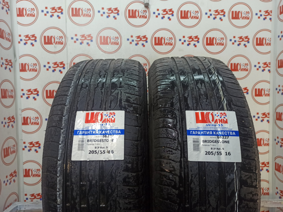 Б/У 205/55 R16 Лето BRIDGESTONE Turanza T-001 Кат. 5