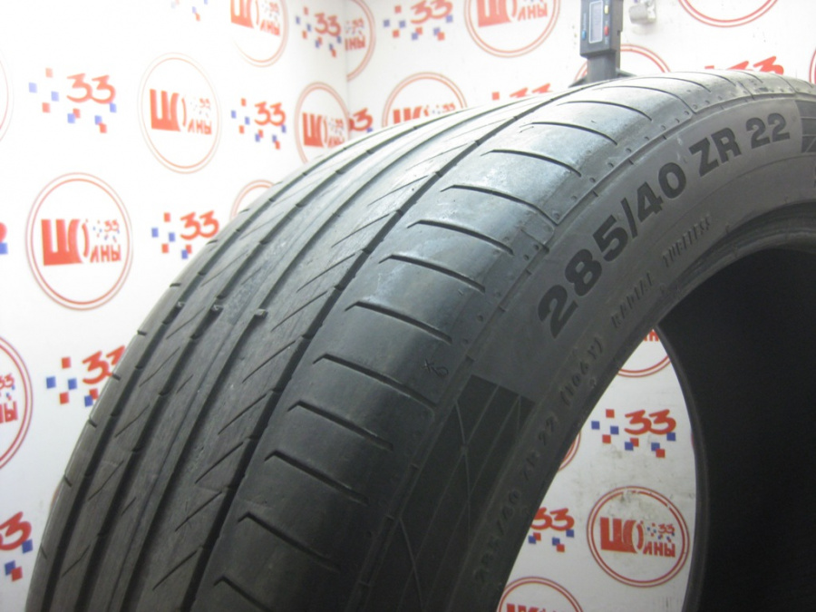 Шина Б/У 285/40 R22 Лето CONTINENTAL C.Sport Contact-5 Кат. 5