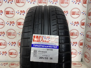 Б/У 205/55 R16 Лето Cordiant Sport-2 PS-501 Кат. 2