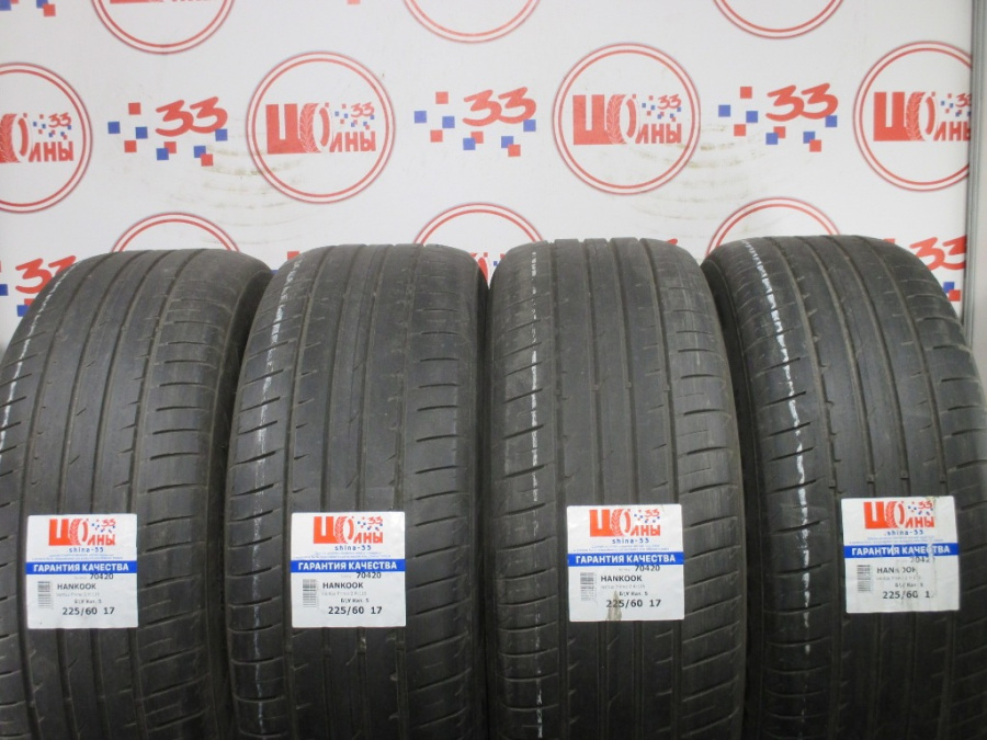 Шина Б/У 225/60 R17 Лето HANKOOK Ventus Prime-2 K-115 Кат. 5