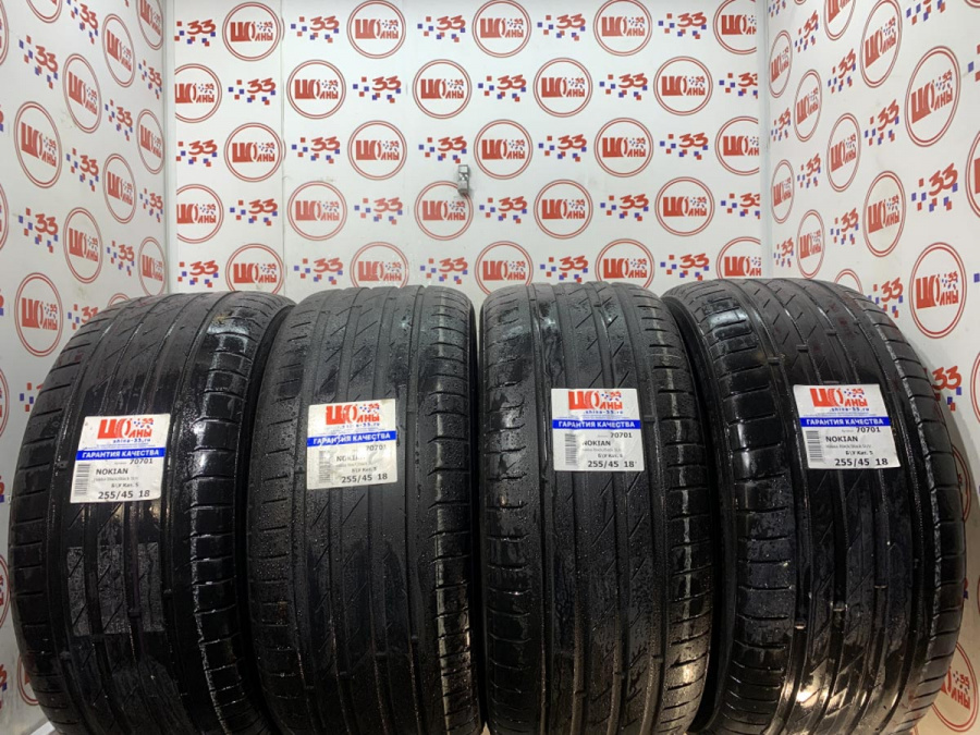 Шина Б/У 255/45 R18 Лето NOKIAN Hakka Black/Black SUV Кат. 5